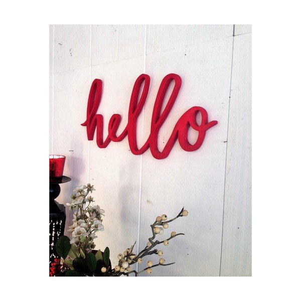 Punane seinakaunistus Tere Hello Red - La Moneta-image-1