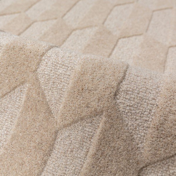 Käsitsi kootud villane vaip naturaalses värvitoonis/rohekassinises värvitoonis 120x170 cm Apex Border Wool - Flair Rugs-image-3