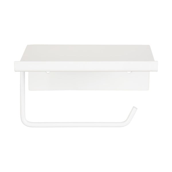 Valge isekinnituv metallist WC-paberi hoidja koos riiuliga Desulo - Wenko-image-2