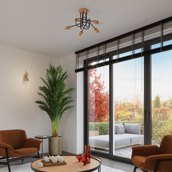 Must-puiduvärvi laevalgusti 15x61 cm Tumber - Sollux-image-3