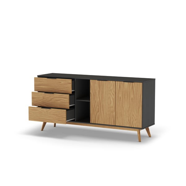 Must/füüsiline madal männi kapp 165x80 cm Lavis - Marckeric-image-2