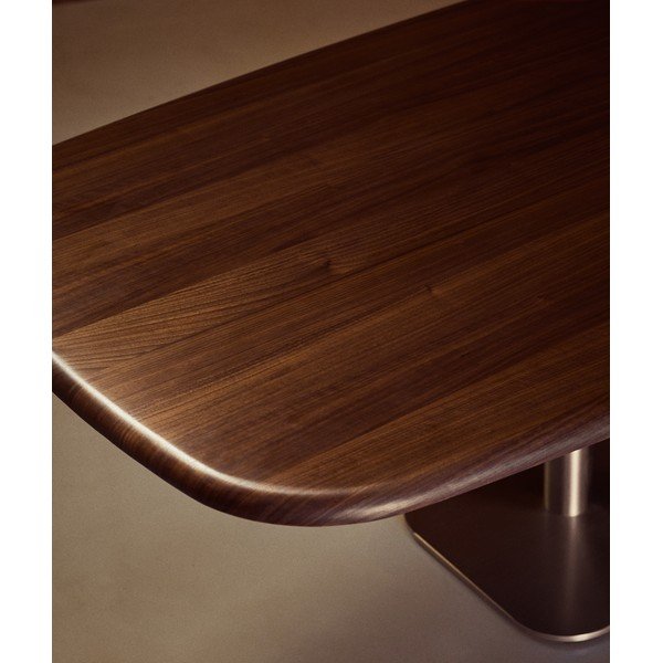 Söögilaud pähklipuust dekooriga 110x220 cm Melvar - Kave Home-image-2