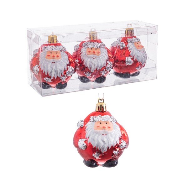 Jõulukaunistused komplektis 3 Santa Claus - Casa Selección