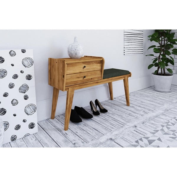 Tammepink sahtlitega ja rohelise istmega Retro - The Beds-image-1