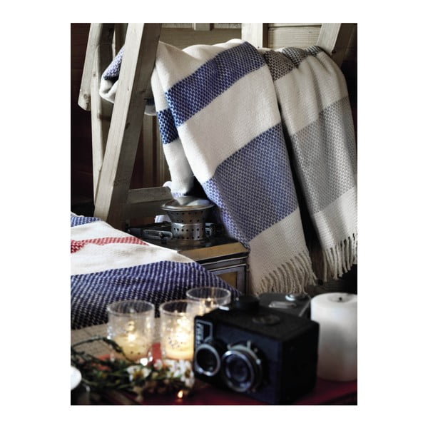 Valge ja hall ruuduline puuvillane kangas , 140 x 180 cm Granite - Euromant-image-4