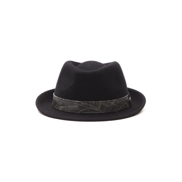 Černý kožený pánský klobouk Alviero Martini Rasto