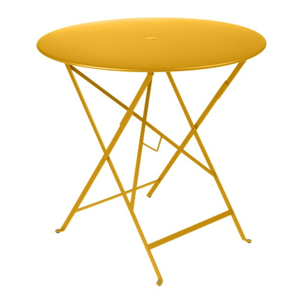 Žlutý zahradní stolek Fermob Bistro, ⌀ 77 cm