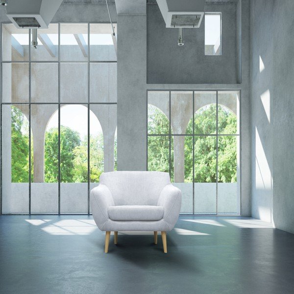 Světle modré křeslo se světlými nohami Mazzini Sofas Sardaigne-image-1