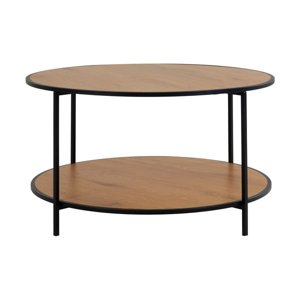 Ümmargune tammedekoooriga diivanilaud ø 80 cm Vita - House Nordic-image-2