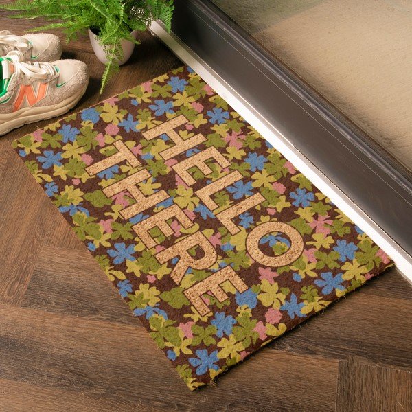 Kookoskiududest matt 40x60 cm Hello There - Artsy Doormats-image-1