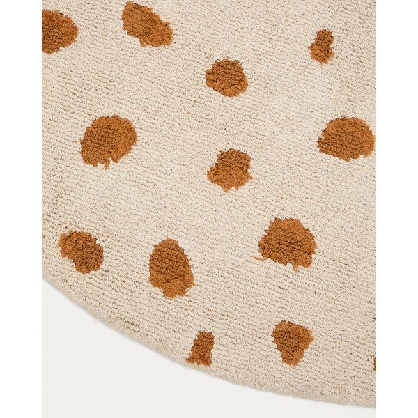 Kreem pestav/käsitsi kootud puuvillane laste vaip ø100 cm Tandani - Kave Home-image-4