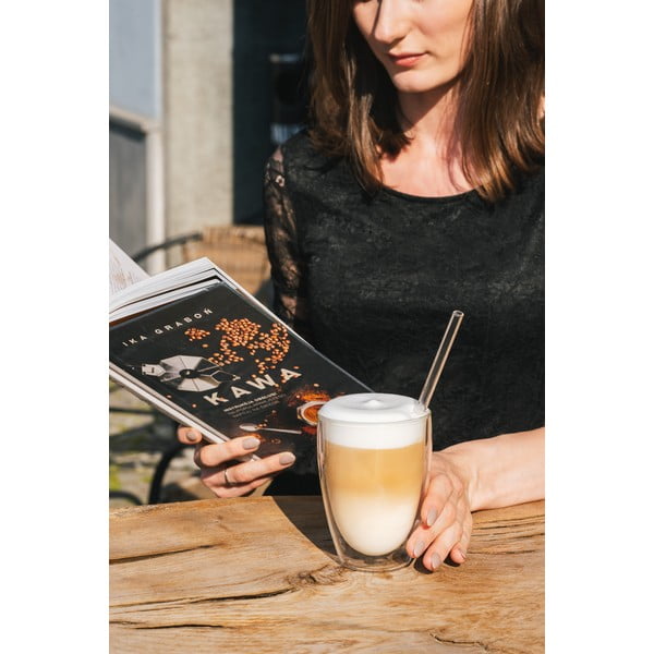 Kahekordse seinaga kõrrega klaasid, 6tk komplektis - Vialli Design-image-4