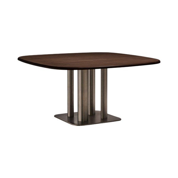 Pähklipuust söögilaud 150x150 cm Melvar - Kave Home