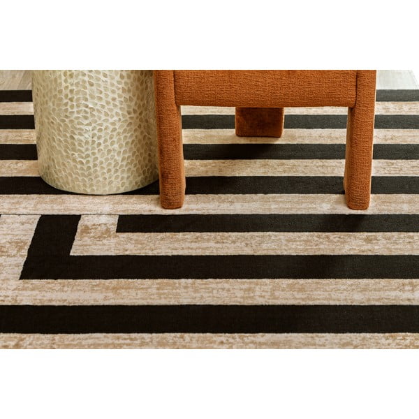 Must-beež villane vaip 170x240 cm Agnus Art Deco II - Agnella-image-1