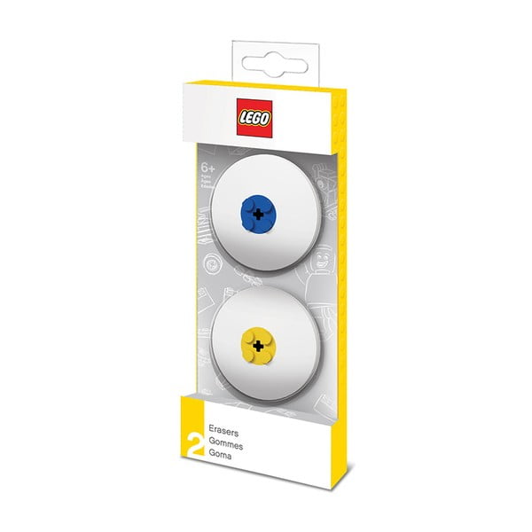 Sada 2 gum LEGO® Blue & Yellow