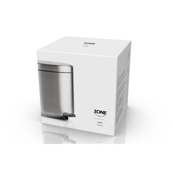 Roostevabast terasest pedaaliga prügikast, matt hõbedane 4 l Ume - Zone-image-2