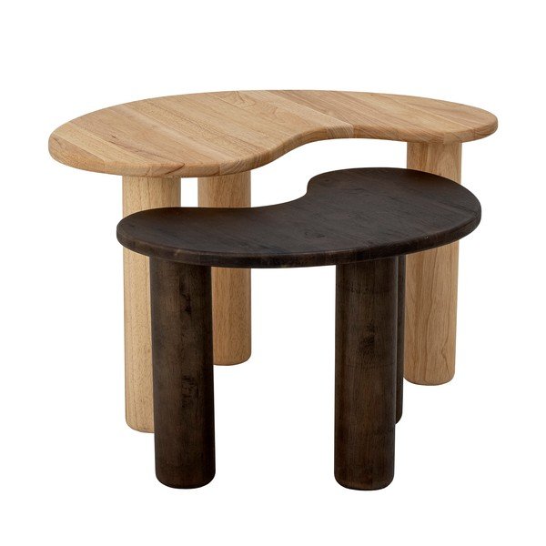 Kummipuidust diivanilaud 44x65 cm Luppa - Bloomingville-image-4