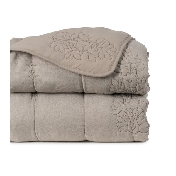 Taupe tepitud voodikate 240x260 cm - Ixia