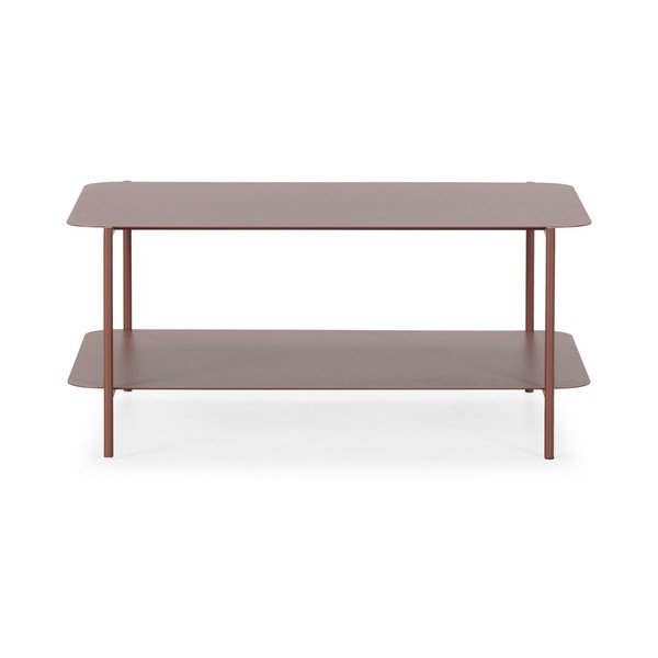 Metallist kohvilaud terrakota värvi 58x90 cm Beatrix - MOME-image-3