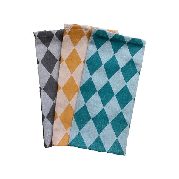 Puuvillased rätikud 3 tk 70x50 cm komplektis Geometry - JAHU collections