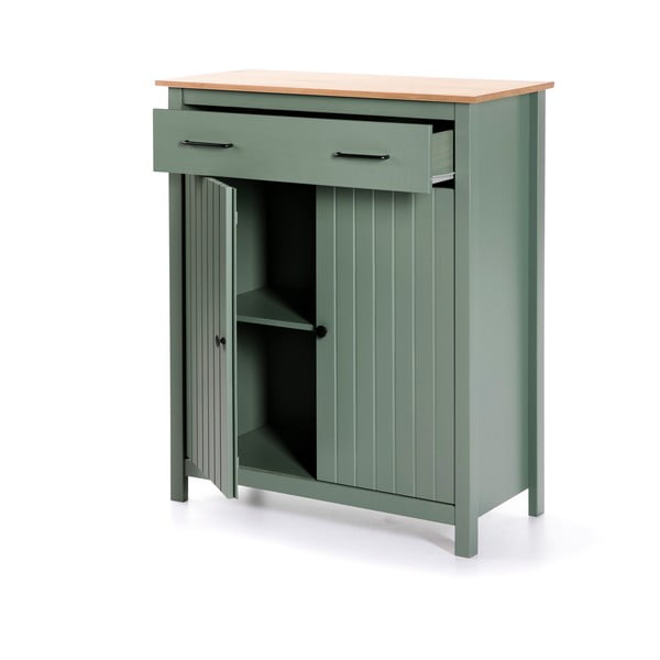 Männipuidust kõrge kummut roheline-puiduvärvi 90x110 cm Miranda – Marckeric-image-3