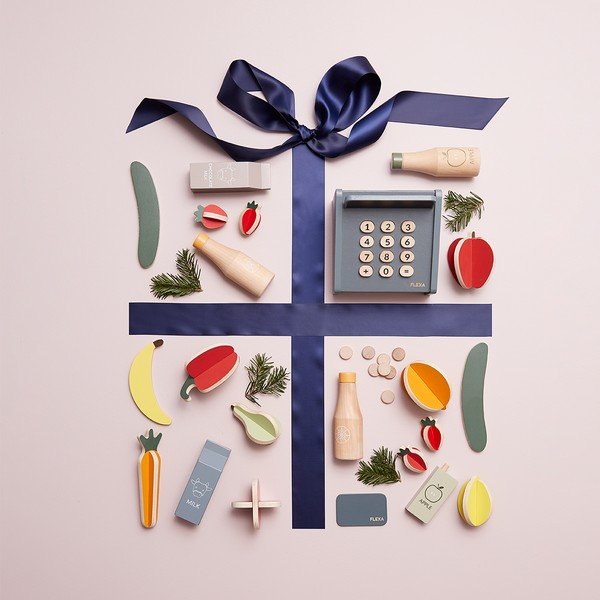 Puidust laste mängukomplekt Fish & meat Play - Flexa-image-1