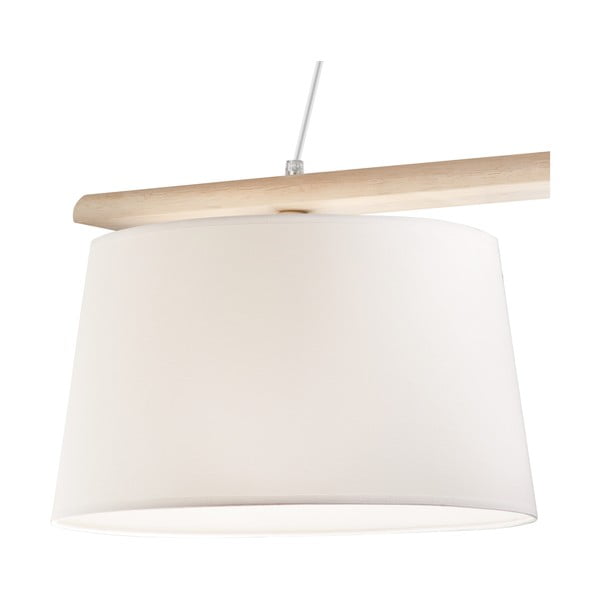 Helepruun rippvalgusti tekstiilist varjuga ø 35 cm Aida - LAMKUR-image-4