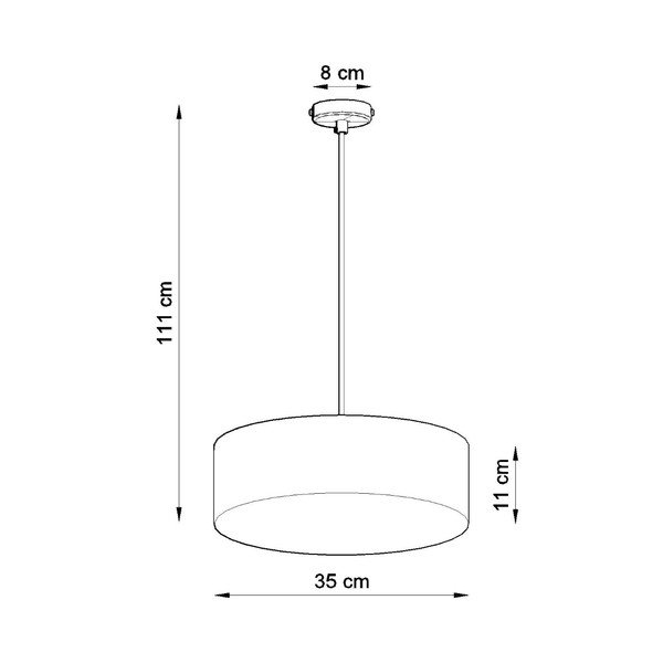 Must rippvalgusti ø 35 cm Atis - Sollux-image-4