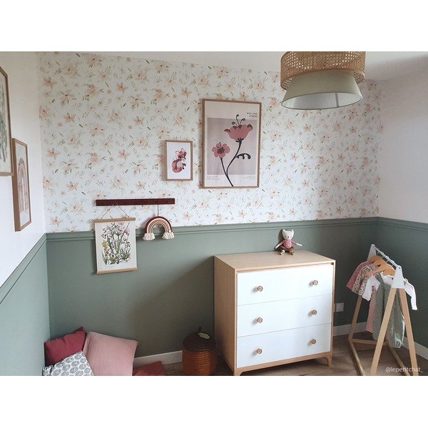 Laste tapeet 10 m x 50 cm Watercolour Flowers - Lilipinso-image-1