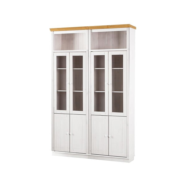 Valge männipuidust vitriinkapp 148x223 cm Anita - Støraa-image-1