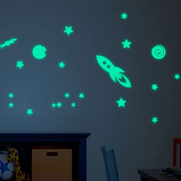 Raketid Tähed ja planeedid seinakleebiste komplekt lastele - Ambiance