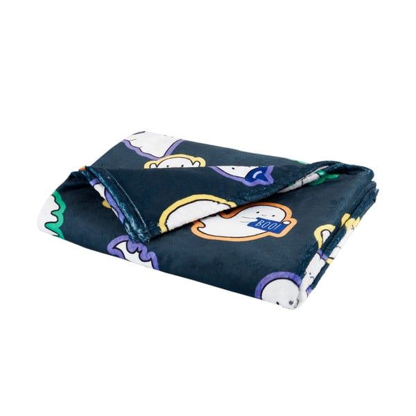 Must mikroplüüsist halloweeni motiiviga tekk 130x170 cm Halloween Ghosts - Catherine Lansfield