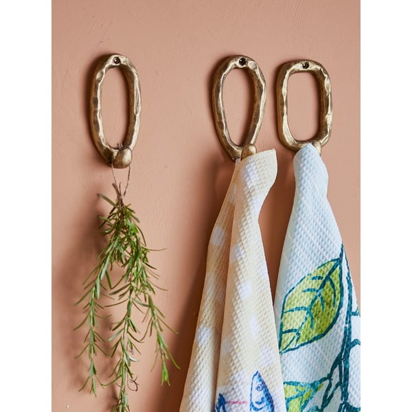 Kuldset värvi metallist konksud 3 tk komplektis Cias - Bloomingville-image-1