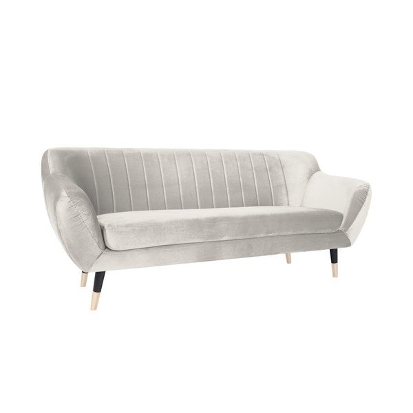 Krémová pohovka s černými nohami Mazzini Sofas Benito, 188 cm-image-2