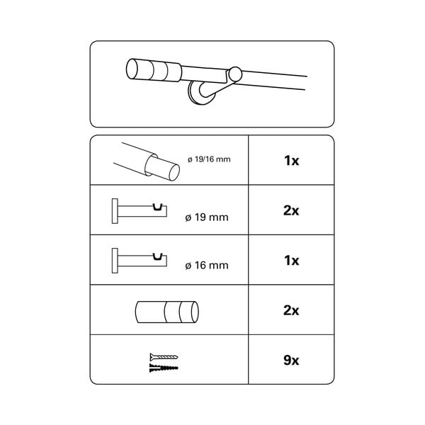 Metallist pikendatav kardinapuu 190 - 340 cm Kreta - Gardinia-image-4