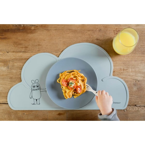 Sinine silikoonist lauaplaat Mouse, 49 x 27 cm - Kindsgut-image-4