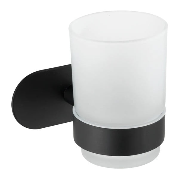 Matt mustast roostevabast terasest seinale kinnitatav vannitoatarvikute komplekt Orea - Wenko-image-3