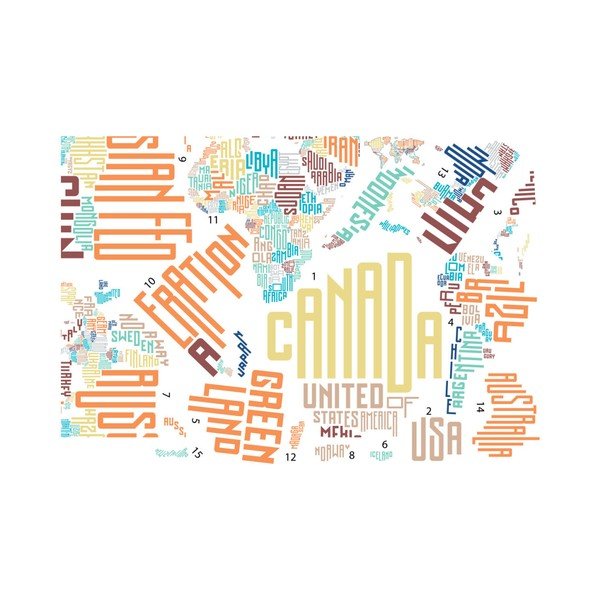 Nástěnná samolepka Ambiance World Map Modern-image-2
