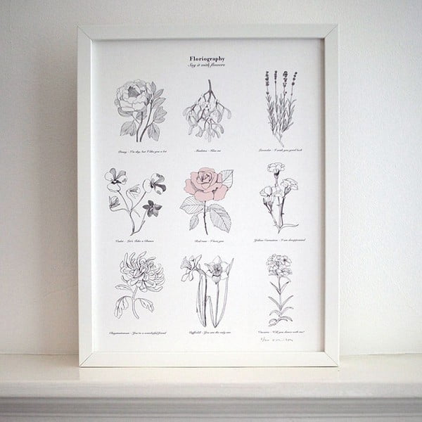 Plakát Karin Åkesson Design Flower Language, 30x40 cm