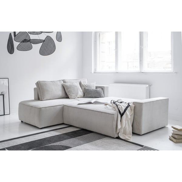 Valge velvetist diivanvoodi Brave Dave - Miuform-image-4