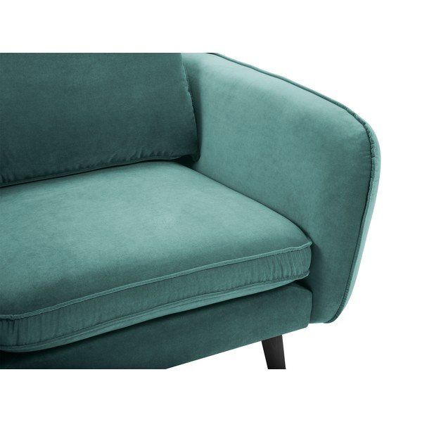 Bensiinisinine sametist tugitool mustade jalgadega Lento - Kooko Home-image-4