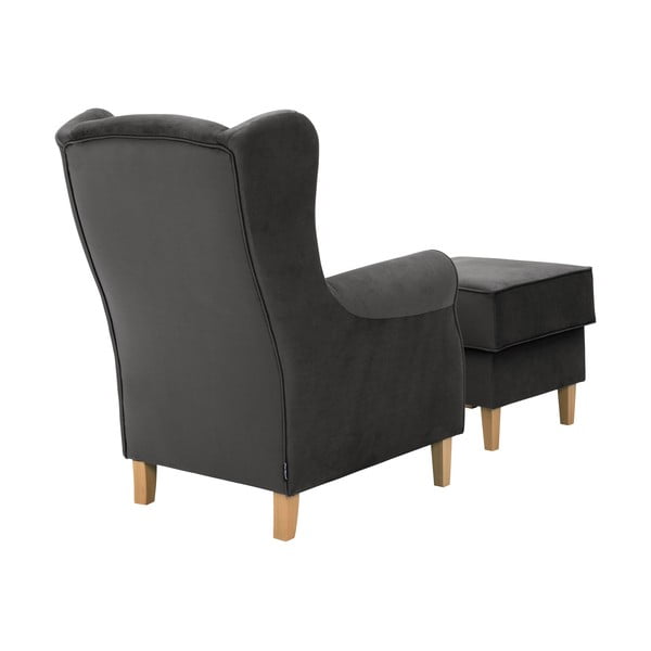 Antratsiitne sametist tugitool koos turvatooliga Lorris - Max Winzer-image-3