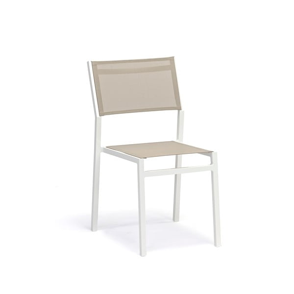 Sada 4 šedo-bílých zahradních židlí Ezeis Zephyr