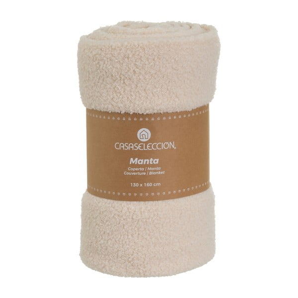 Beež bukleekangast tekk 160x130 cm Sherpa - Casa Selección-image-4