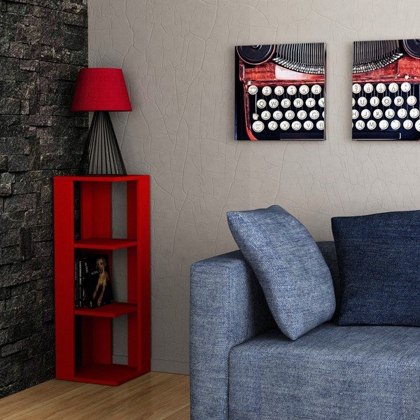 Červená rohová knihovna Mobito Design Nati-image-1