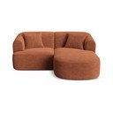 Terrakottapunane velvetist nurgadiivan (parem nurk) Campi - Cosmopolitan Design