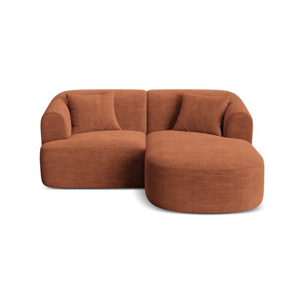 Terrakotavärvi kordvelvetist nurgadiivan (parem nurk/diivanvoodiga) Campi - Cosmopolitan Design