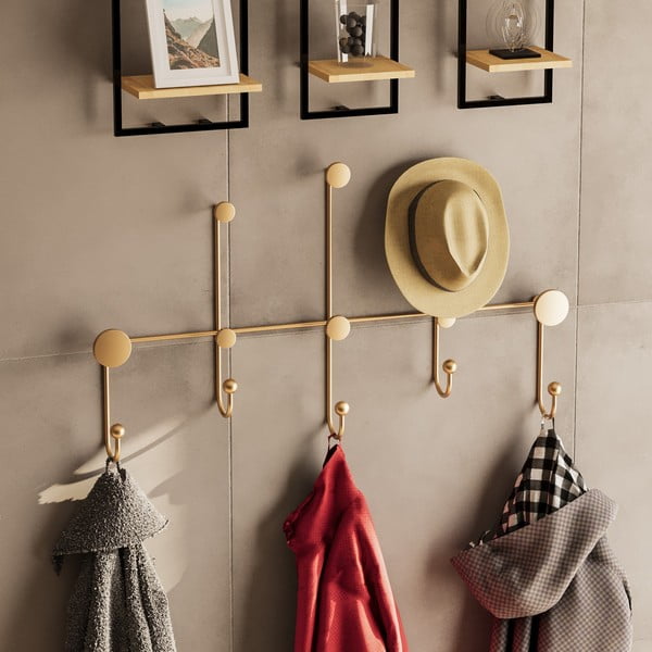 Kuldne metallist seinanagi Dama - Kalune Design-image-2