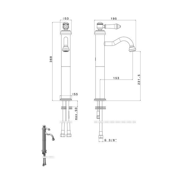 Hõbe segisti Vienna - Sapho-image-4