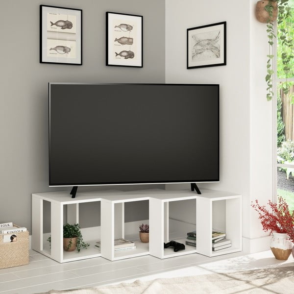 Bílý TV stolek Cons Extra White-image-1